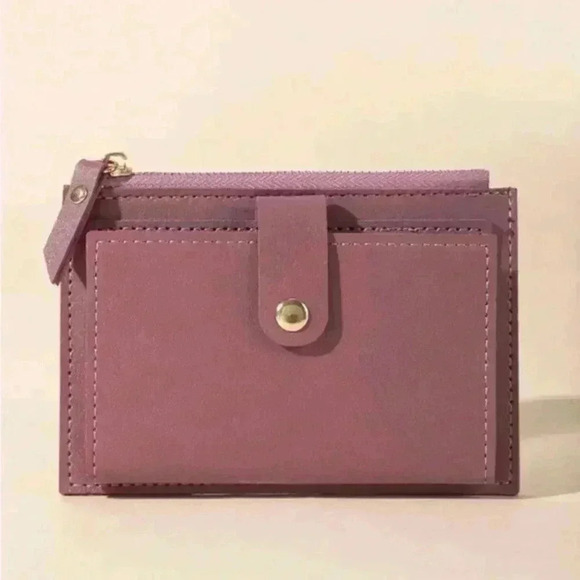 Handbags - ⚠️Clearance❤️Solid Color Card Holder Red Violet Wallet